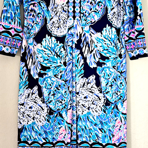 Lilly Pulitzer NWT Melli Maxi Dress Party In Paradise Size XL High Tide Navy NEW - Picture 4 of 14